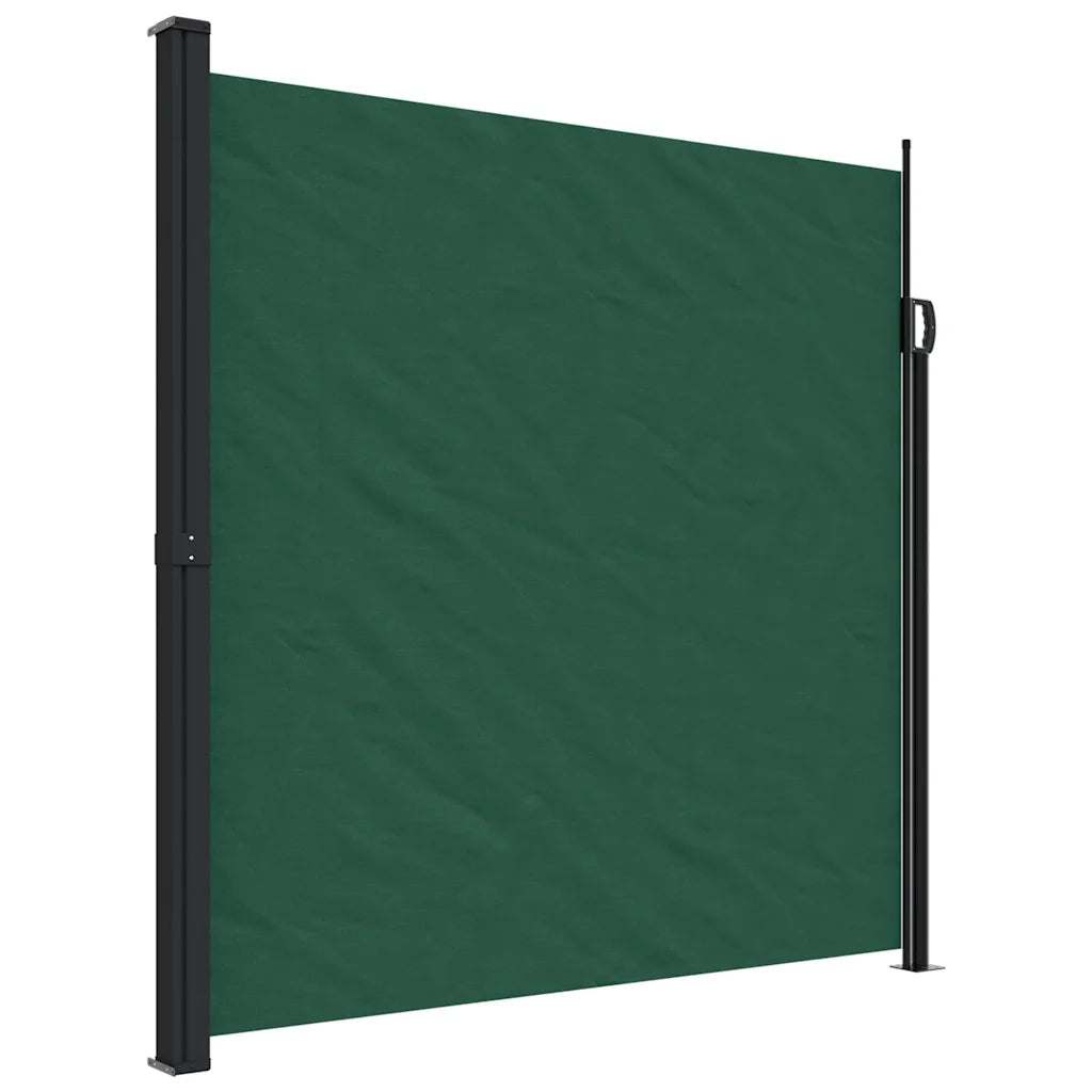 Tenda da Sole | Tenda parasole Laterale Retrattile Verde Scuro 200x500 cm