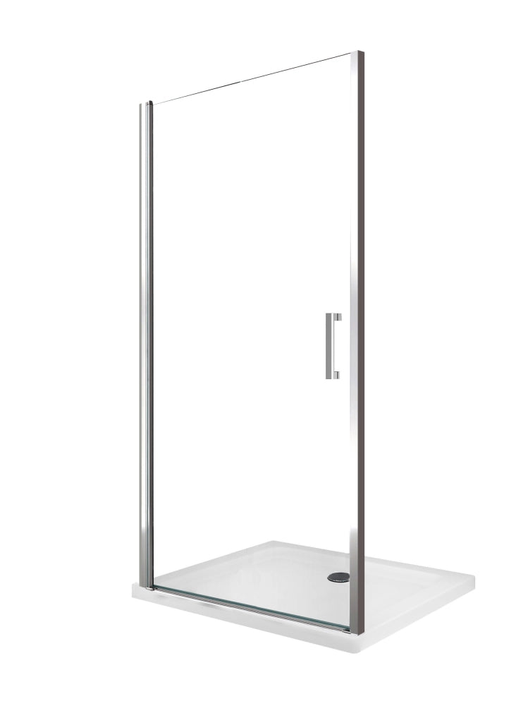 Parete Doccia Battente In Nicchia Vetro 8 mm Easy-clean Reversibile 84-88 REGOLABILE - H 200 CM - 8 MM