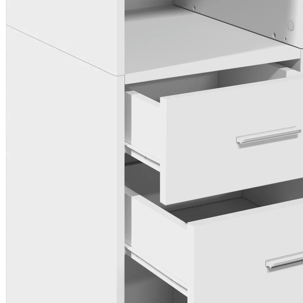 Mobile Portaoggetti Bianco 70x42,5x225 cm in Truciolato CFW6008988