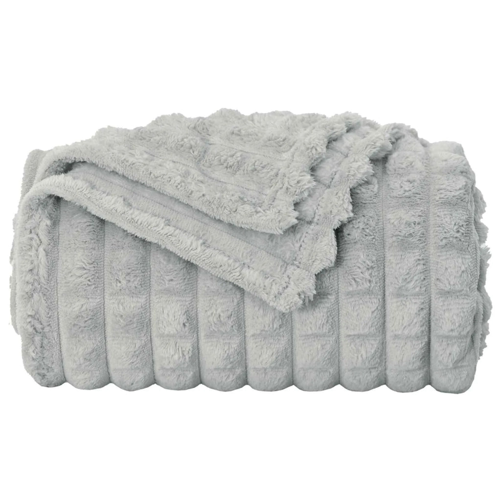 Coperta Grigio 240 x 220 cm Panno 42016923