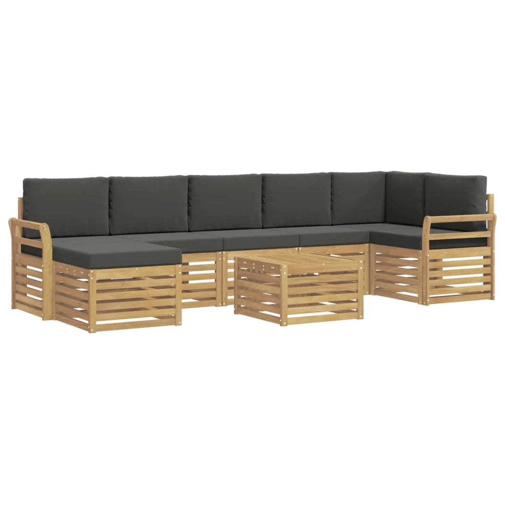 Set di divani da esterno 8 pcs Bianco e Antracite 3392237