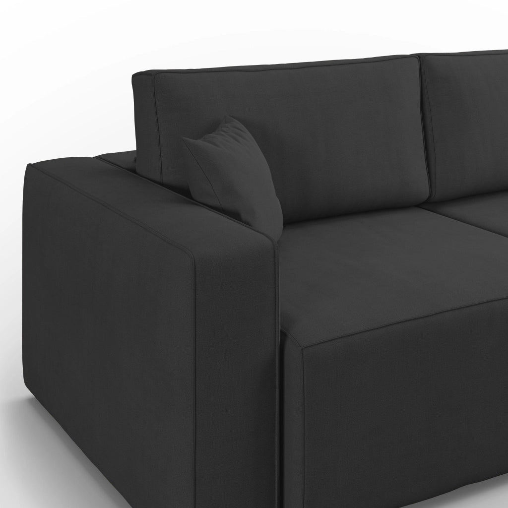 Morfeo Divano in tessuto impermeabile 215 cm nero