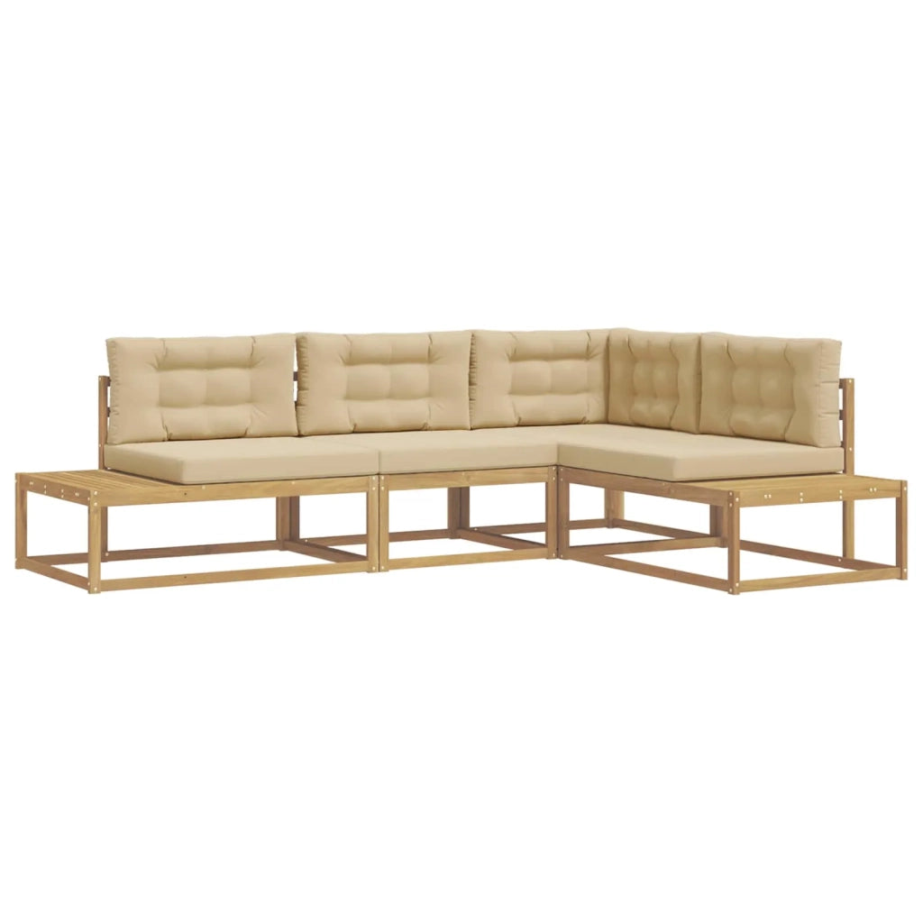 Set di divani da esterno Bianco 277,5 x 198,5 x 73 cm 3387002