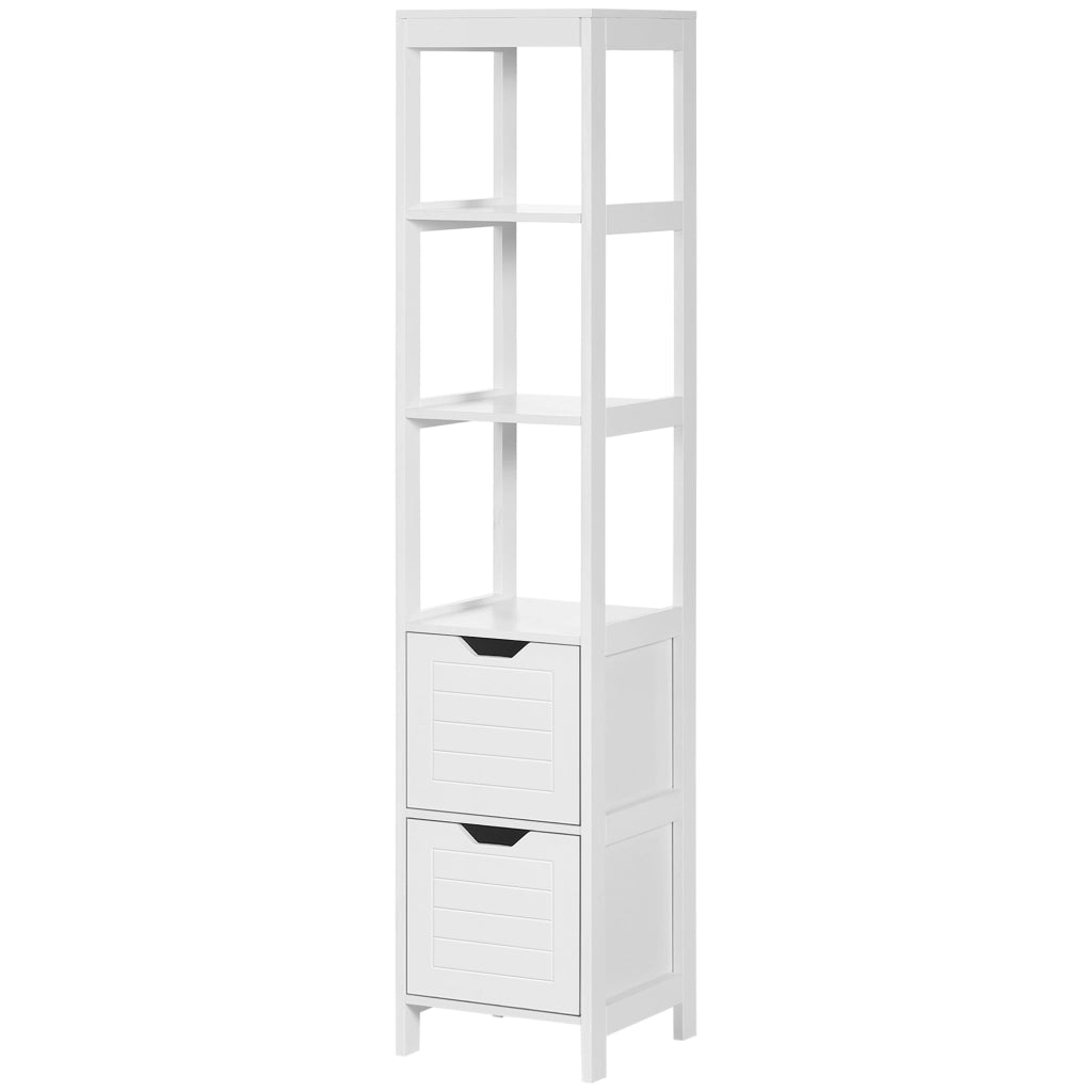 Cassettiera con ripiani aperti e cassetti ¨C Minimal ¨C 30x30x144 cm Bianco