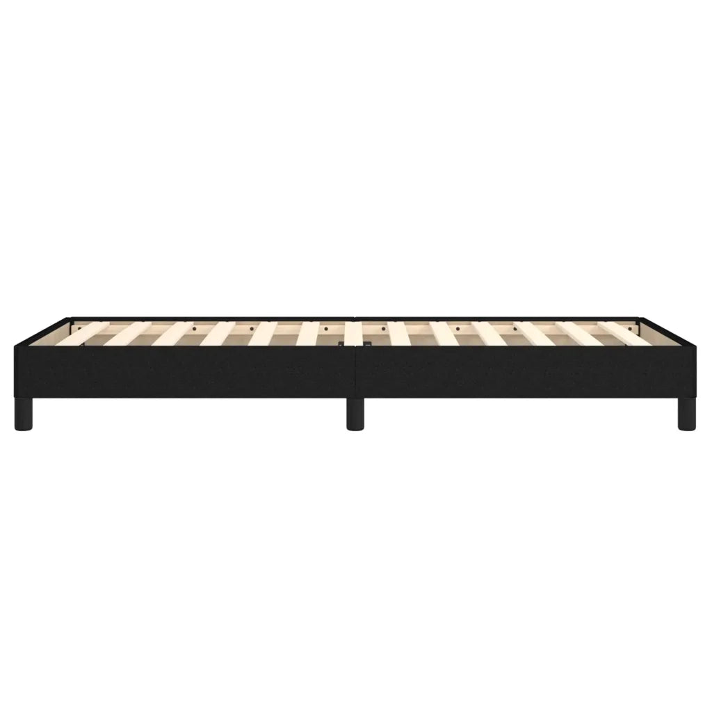 Letto singolo | Letto per adulti | Giroletto senza Materasso Nero 100x200 cm in Tessuto