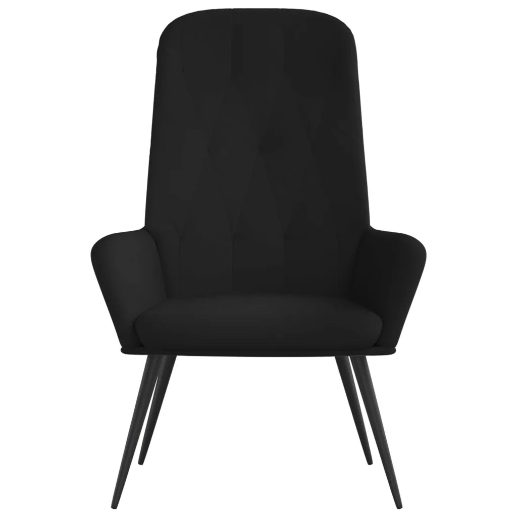 Sedia Relax Nero in Velluto 341200