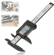 Misuratore di Spessore Digitale con Display LCD - Resistente a Rifiuti, Olio e Acqua - Aiuto alla Marcatura - Pigna per Mano Fitness - Risultato Preciso - Fibra di Carbonio