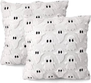 Set di cuscini per Halloween da 2 con disegno di fantasmi per decorazione autunnale e di atmosfera.