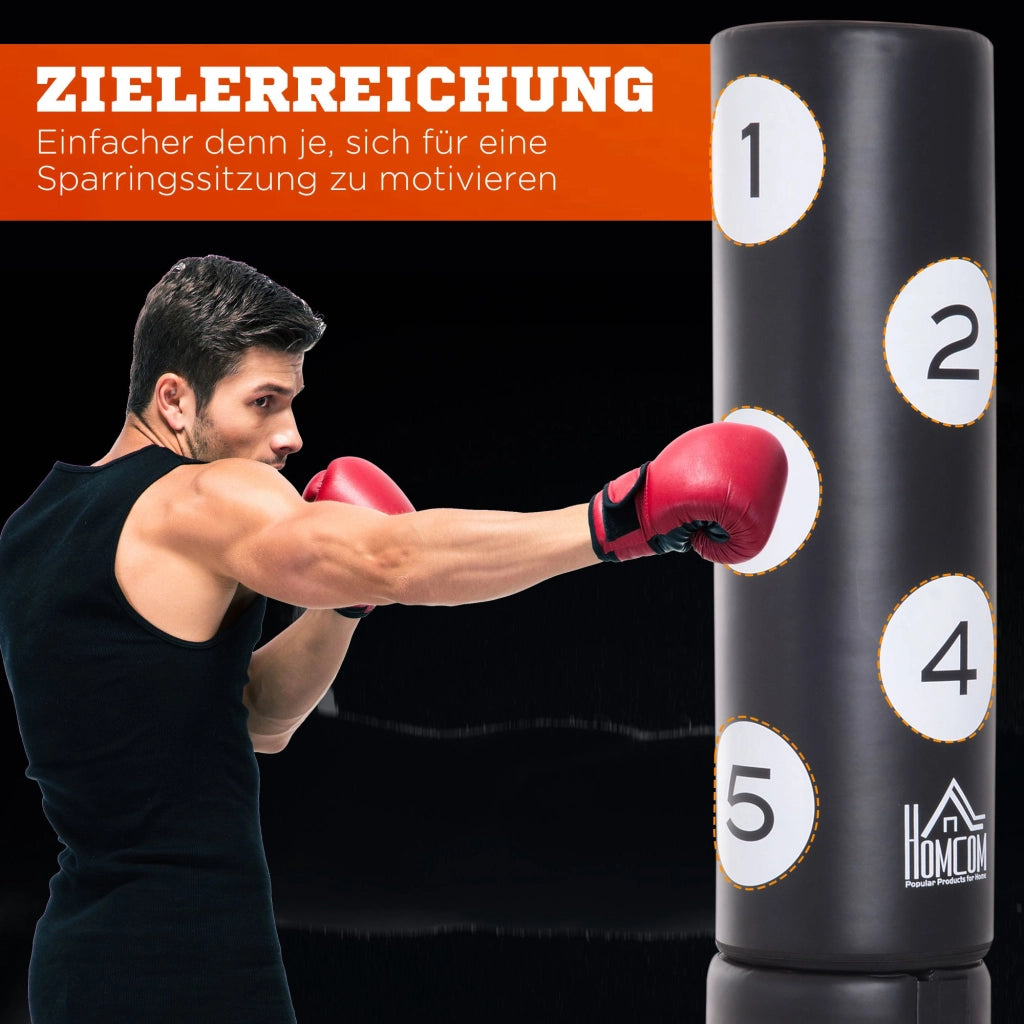 Sacco da boxe con supporto ¨C zephmum ¨C nero 176 cm