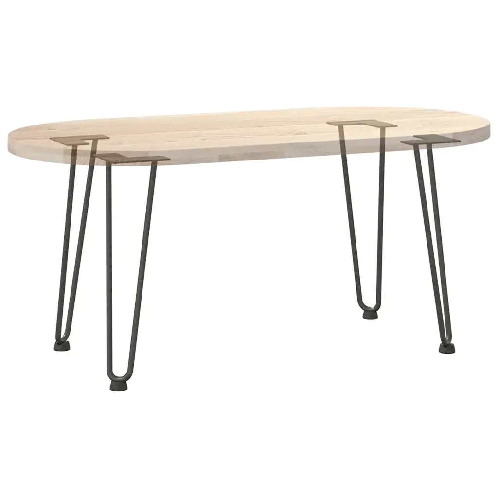 Gambe a forcina per tavolino da caffè 4 pz nere 42 cm in acciaio massiccio 4012420