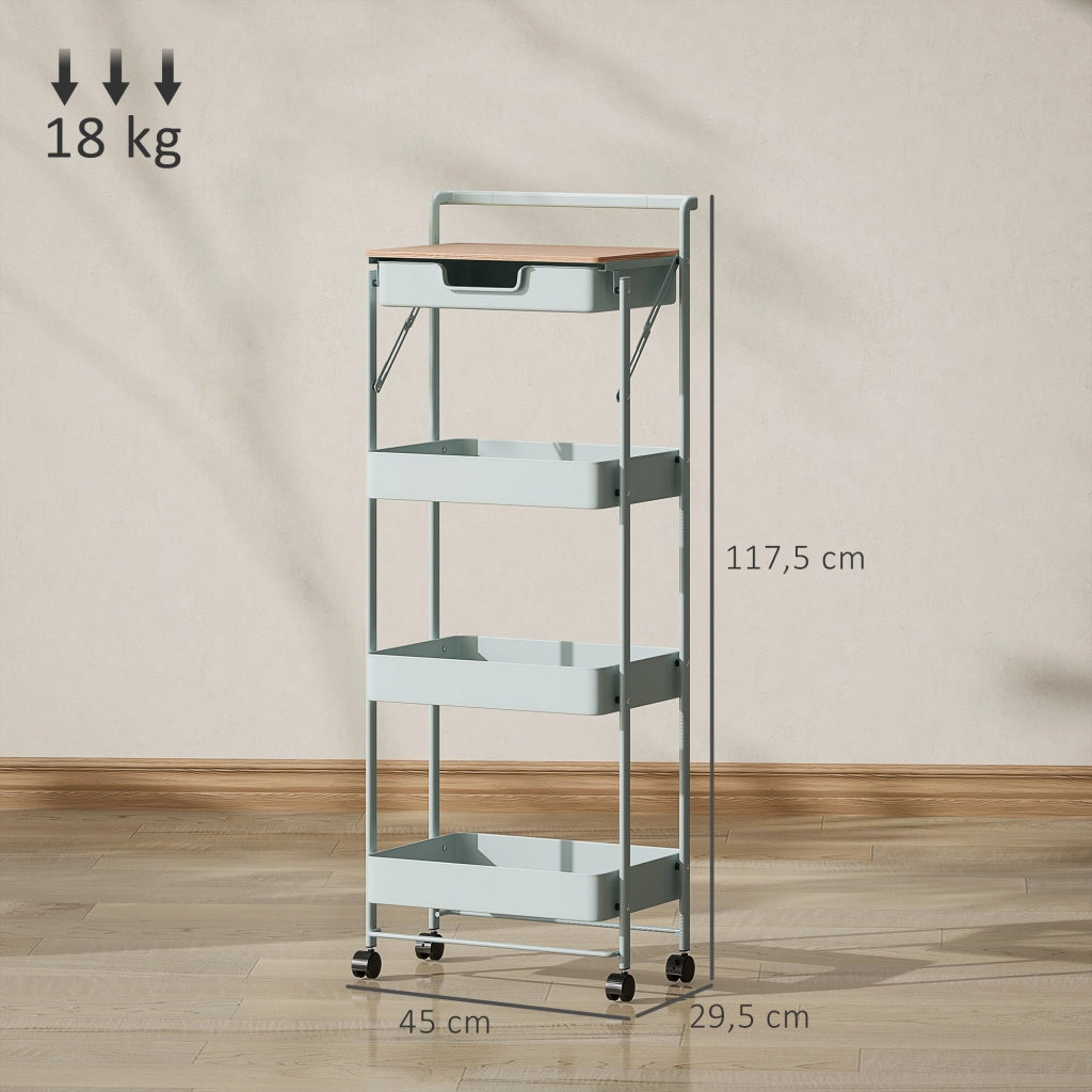 Tavolino rotondo con ruote ¨C Minimal ¨C Verde chiaro