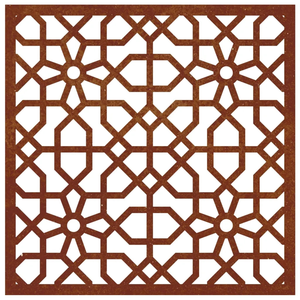 Decorazione Muro da Giardino 55x55 cm Moresco Acciaio Corten CFW4210291