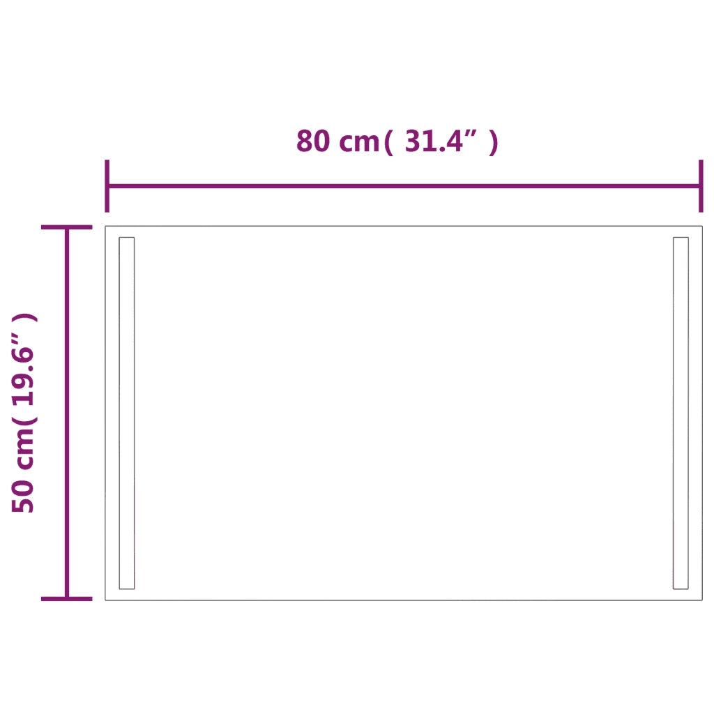 Specchio da Bagno-Specchio per il bagno  con Luci LED 50x80 cm