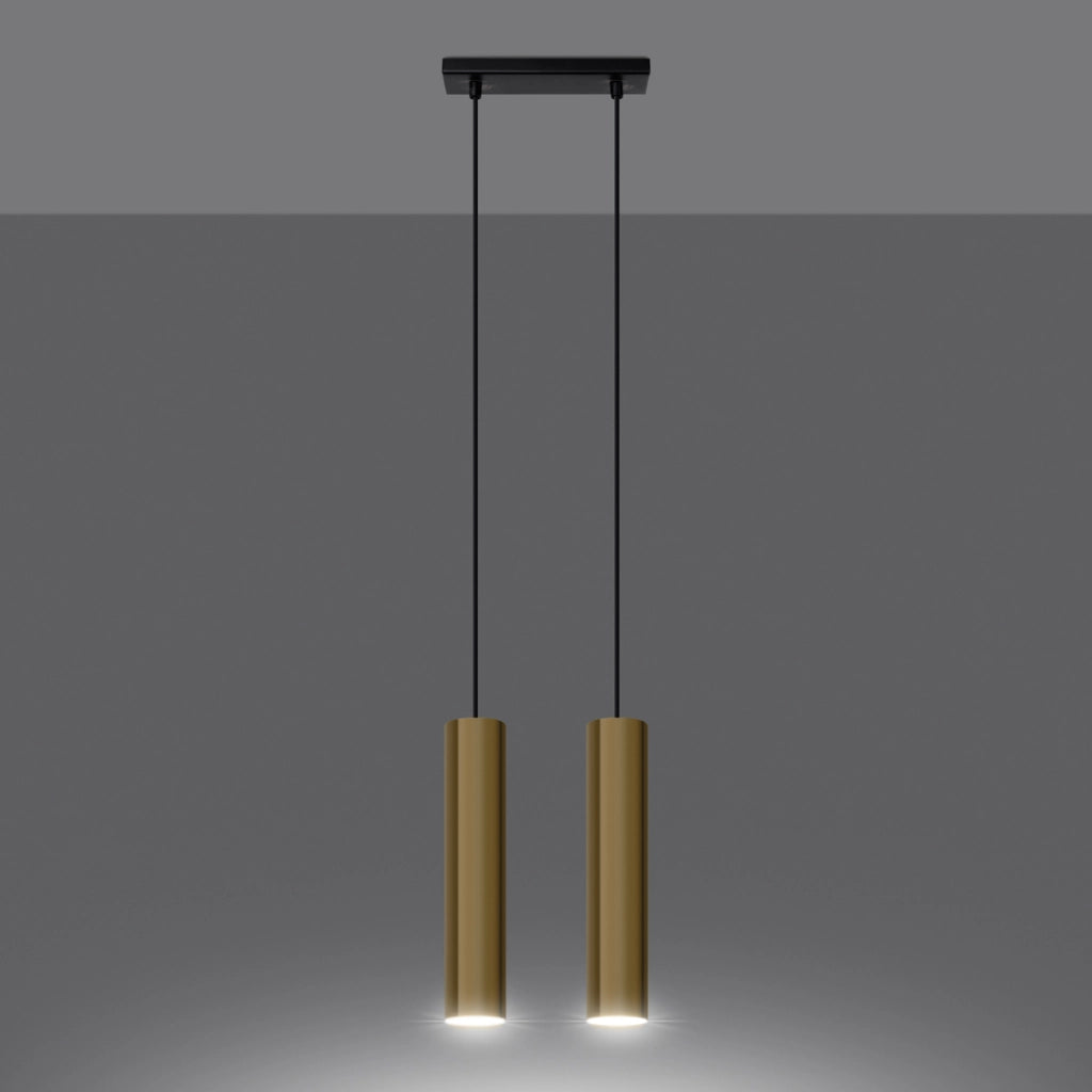 Lampada da parete in acciaio verde oceano LAGOS 2x GU10 LED Max 10W Oro lucido