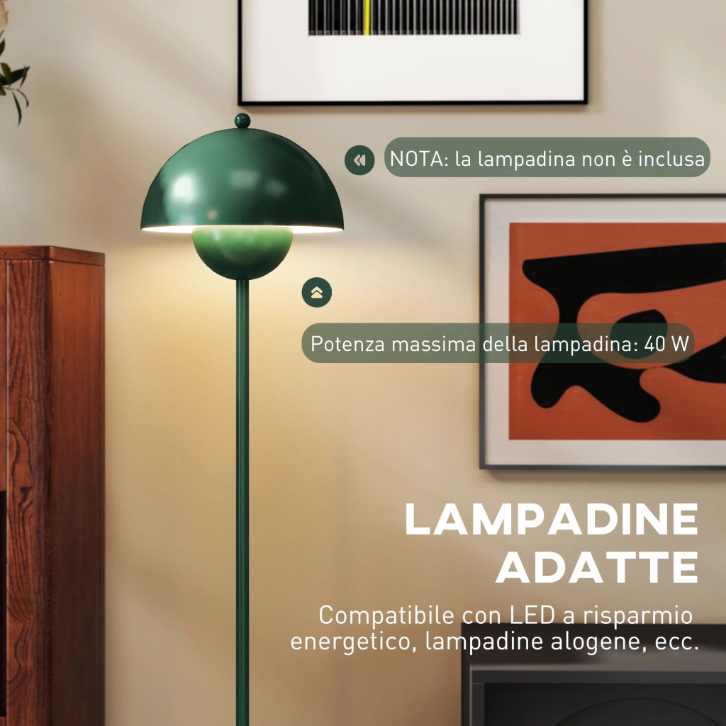 Lampada da Terra ¨C zephmum ¨C Verde, Acciaio, ?30x155 cm