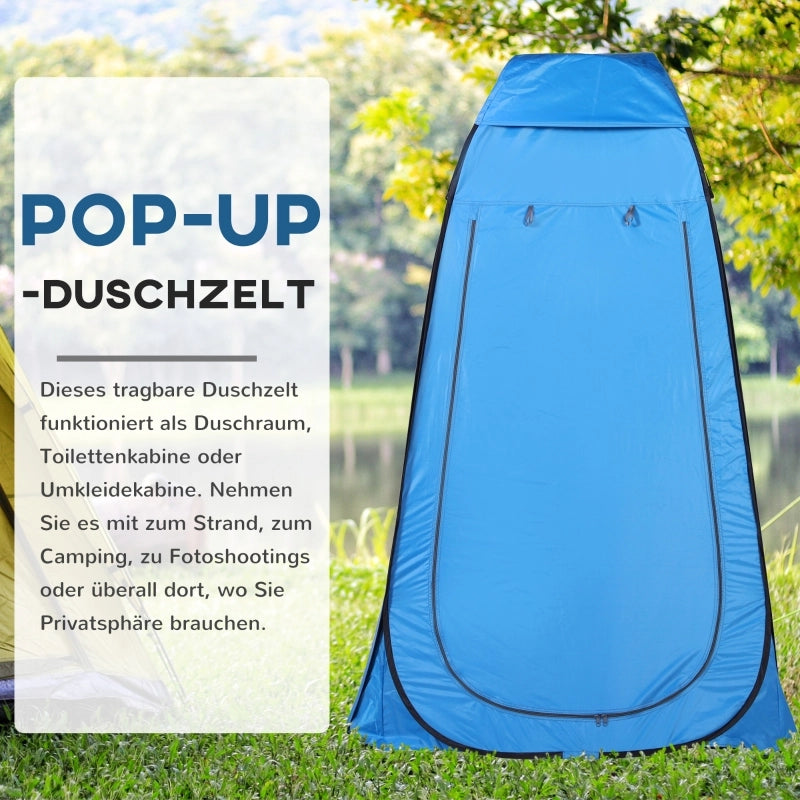 Tenda WC a scomparsa, tenda doccia mobile da campeggio, tenda spogliatoio con tasca interna, cabina doccia, cabina spogliatoio, poliestere
