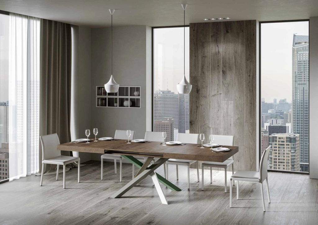 Tavolo Allungabile 200-460x90x77 cm Volantis Noce Telaio 4A