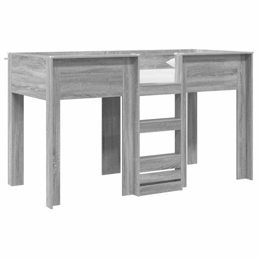 Letto a Castello per Bambini | Letto Infantile | Lettino Grigio Sonoma 75 x 190 cm