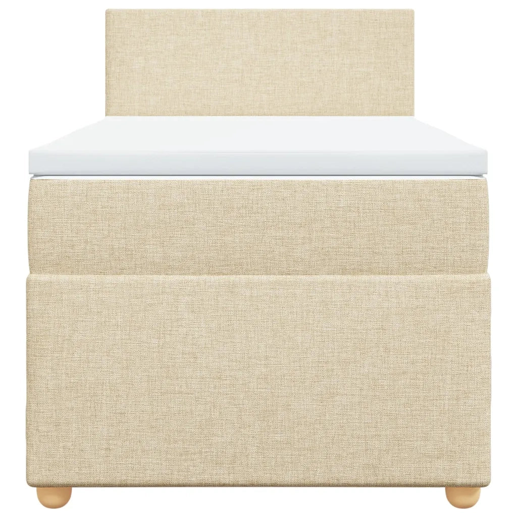 Giroletto a Molle con Materasso Crema 90x190 cm in Tessuto 3288833