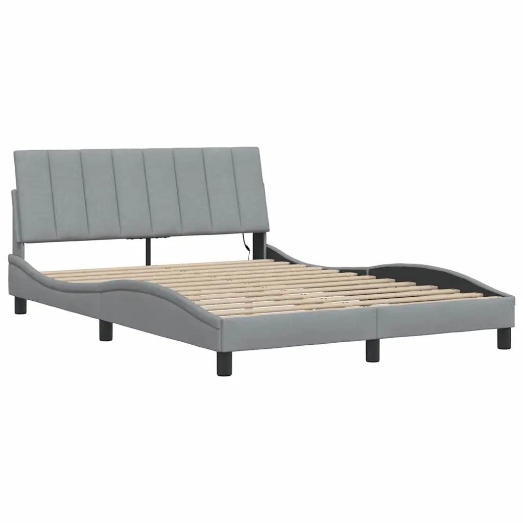 Giroletto senza Materasso Hanko Grigio Chiaro 140x200 cm Tessuto