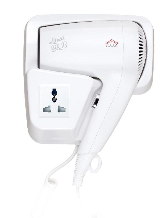 Asciugacapelli Phon da Parete con Presa 1200 Watt DCG