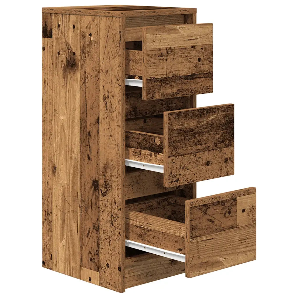 Credenza | Madia | Buffet da pranzo | Armadio da pranzo Legno Antico 29,5x34x76 cm in Legno Multistrato