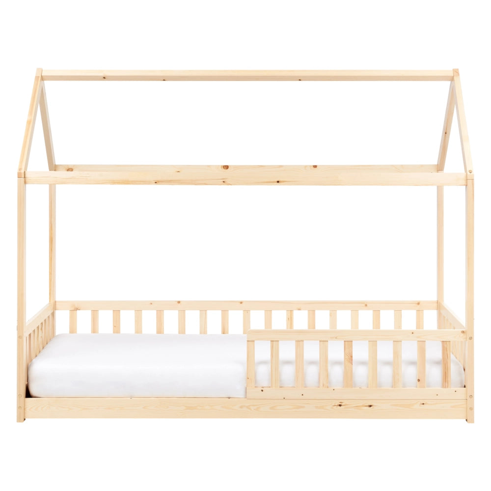 Letto per bambini a forma di casa UE Telaio singolo 90 x 200 cm con doghe in legno di pino chiaro