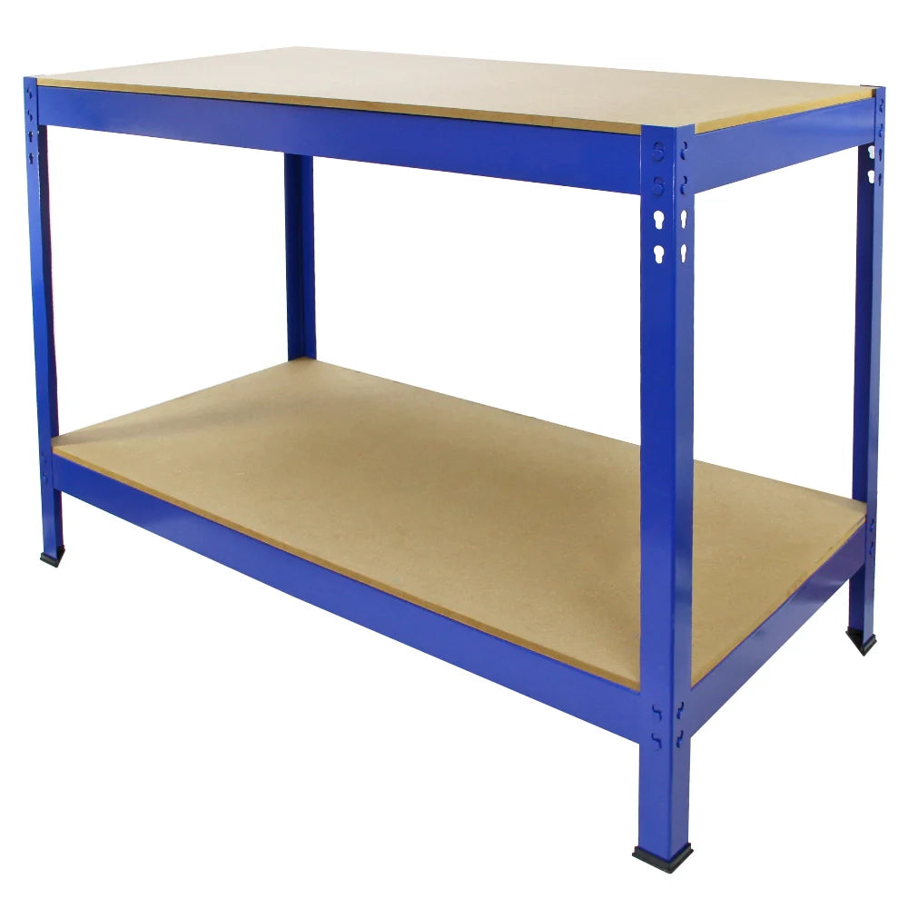 Tavolo da Lavoro Monster Racking 200 kg Regolabile con Ripiano 120x60