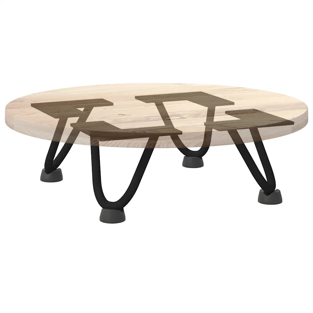 Gambe a forcina per tavolino da caffè 4 pz nere 10 cm in acciaio massiccio 4012408