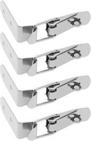 Serratura per porta - Cardanico di sicurezza - Argento - Scatola in legno - 4 pezzi - Ideale per cassetto degli strumenti e cancellata in legno