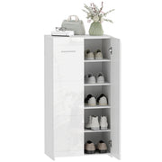 Scarpiera 10 paia con ante a specchio, ripiani regolabili ¨C Minimal ¨C bianco 55x36x108