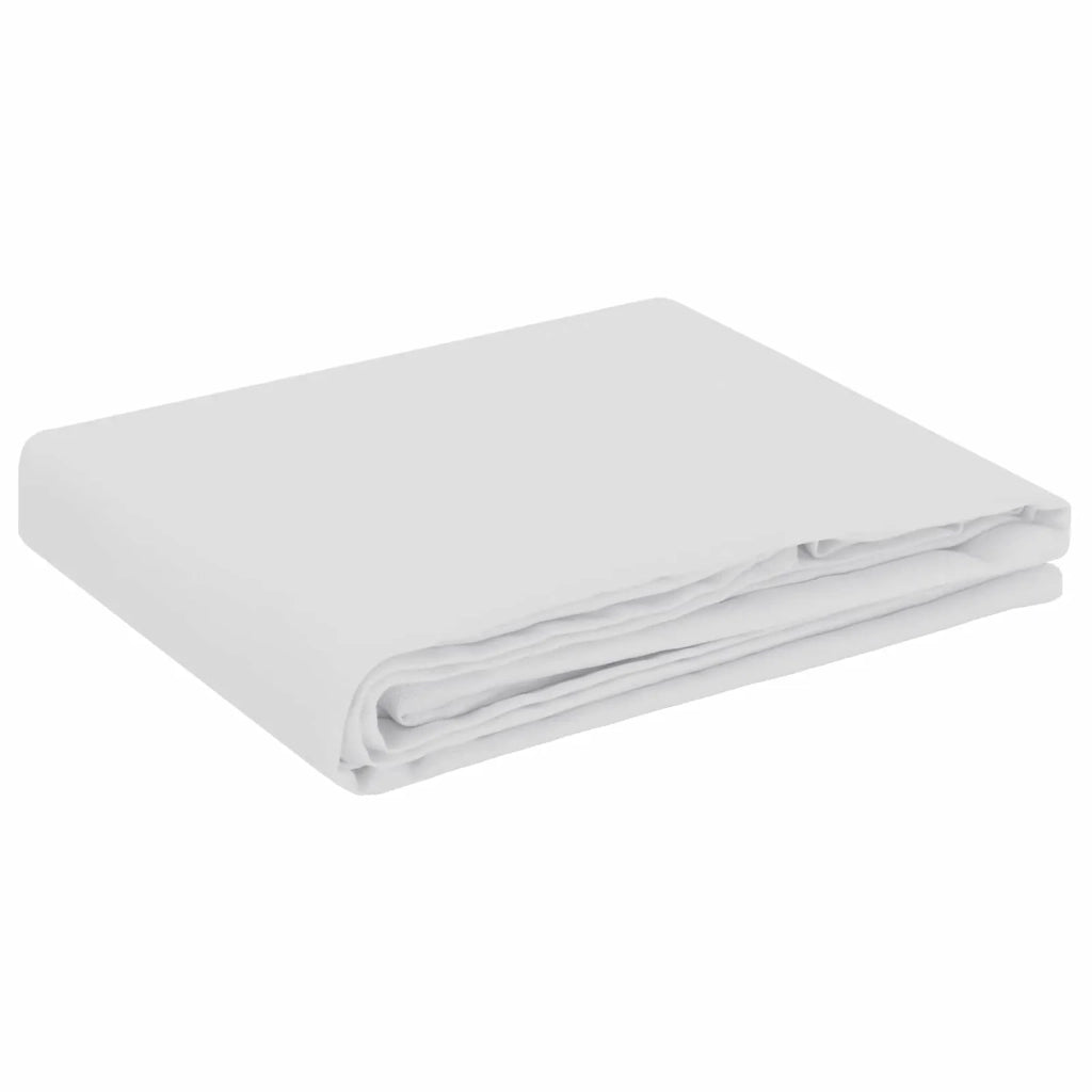 Tovaglia da Tavolo 5 pz Ovale Bianco 160 x 220 cm Poliestere 42040287