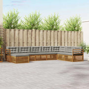 Set di divani da esterno 8 pcs Grigio Naturale e Chiaro 3373921