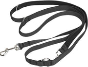 Cintura per cani - Cintura per cani adattabile senza mani - Corda in nylon a doppia cinta di 243 cm - Cintura per cani multifunzionale - Cinghia di training robusta e resistente - Adatta per cani piccoli, medi o grandi (nero)