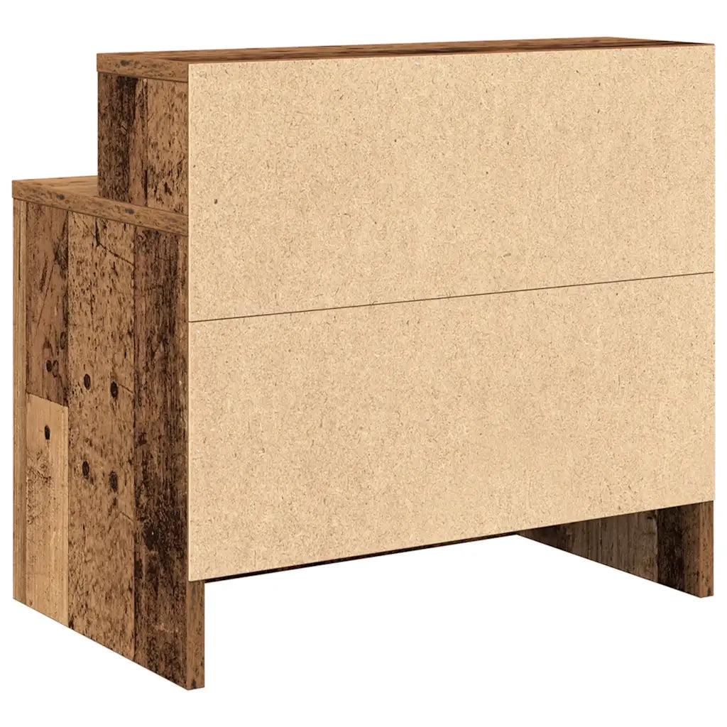 Comodini con Cassetto 2 pz-Set di 2 Tavolino da notte in Legno Antico 51x31x47 cm