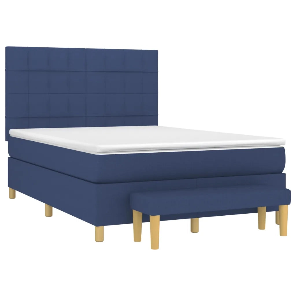 Giroletto a Molle con Materasso Blu 140x200 cm in Tessuto 3137163