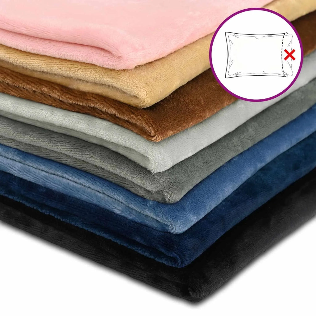 Federa 2 pcs HEERLEN Nero 40 x 60 cm Flanella 909393