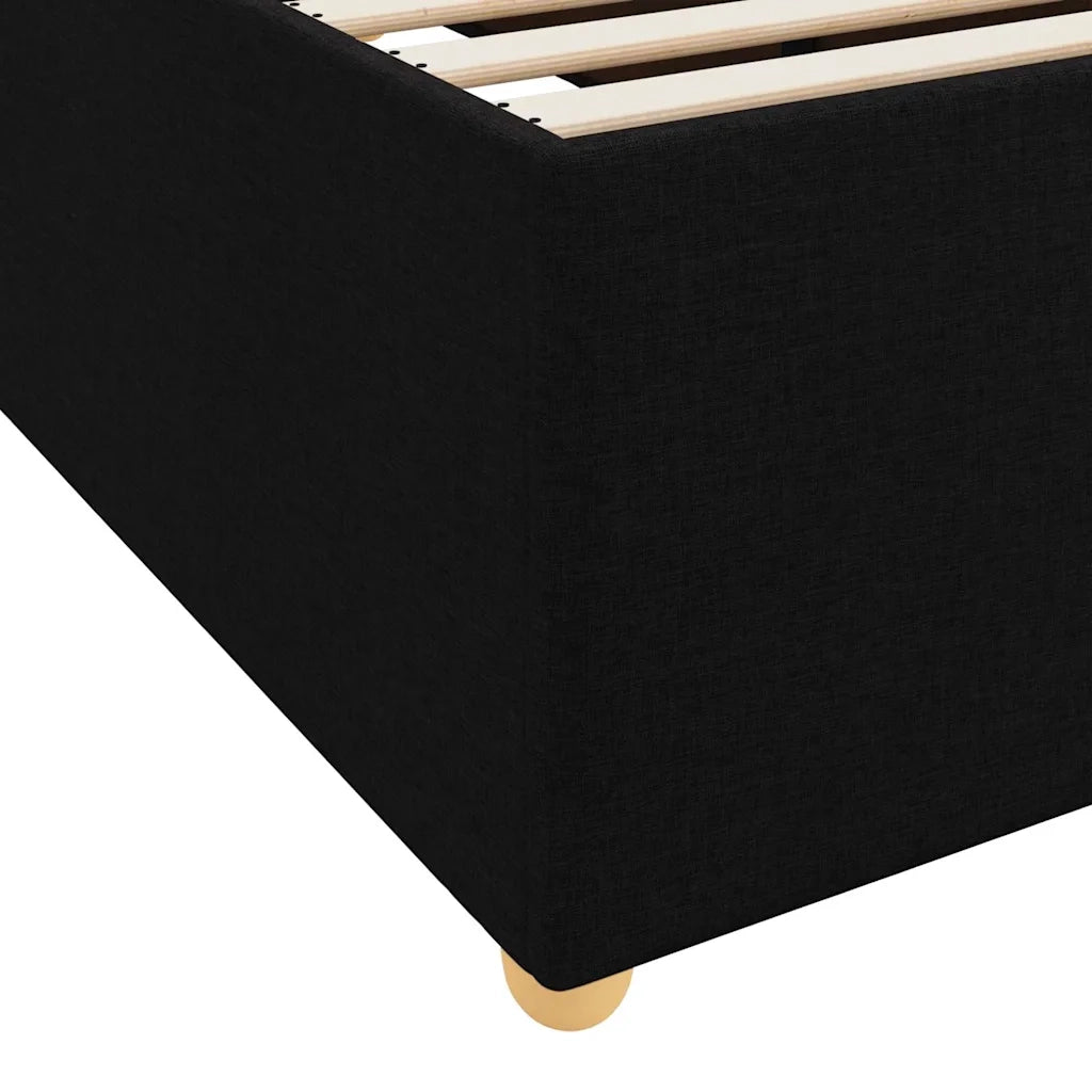 Struttura del letto con materasso Nero 200 x 200 cm Tessuto 3399379