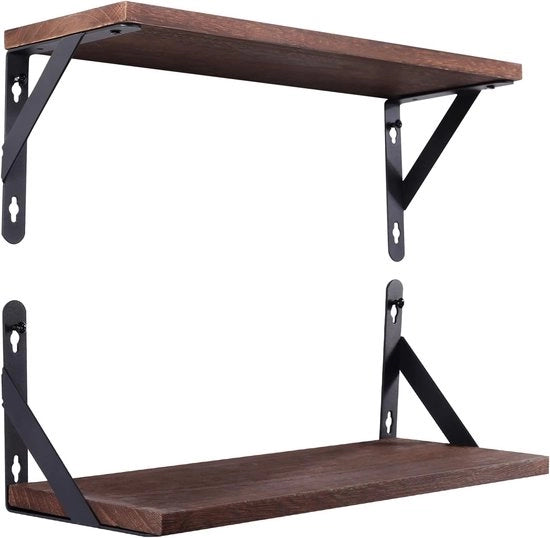 Pannelli per parete da appendere - Legno rustico - Set da 2 - 42,5x15x14cm