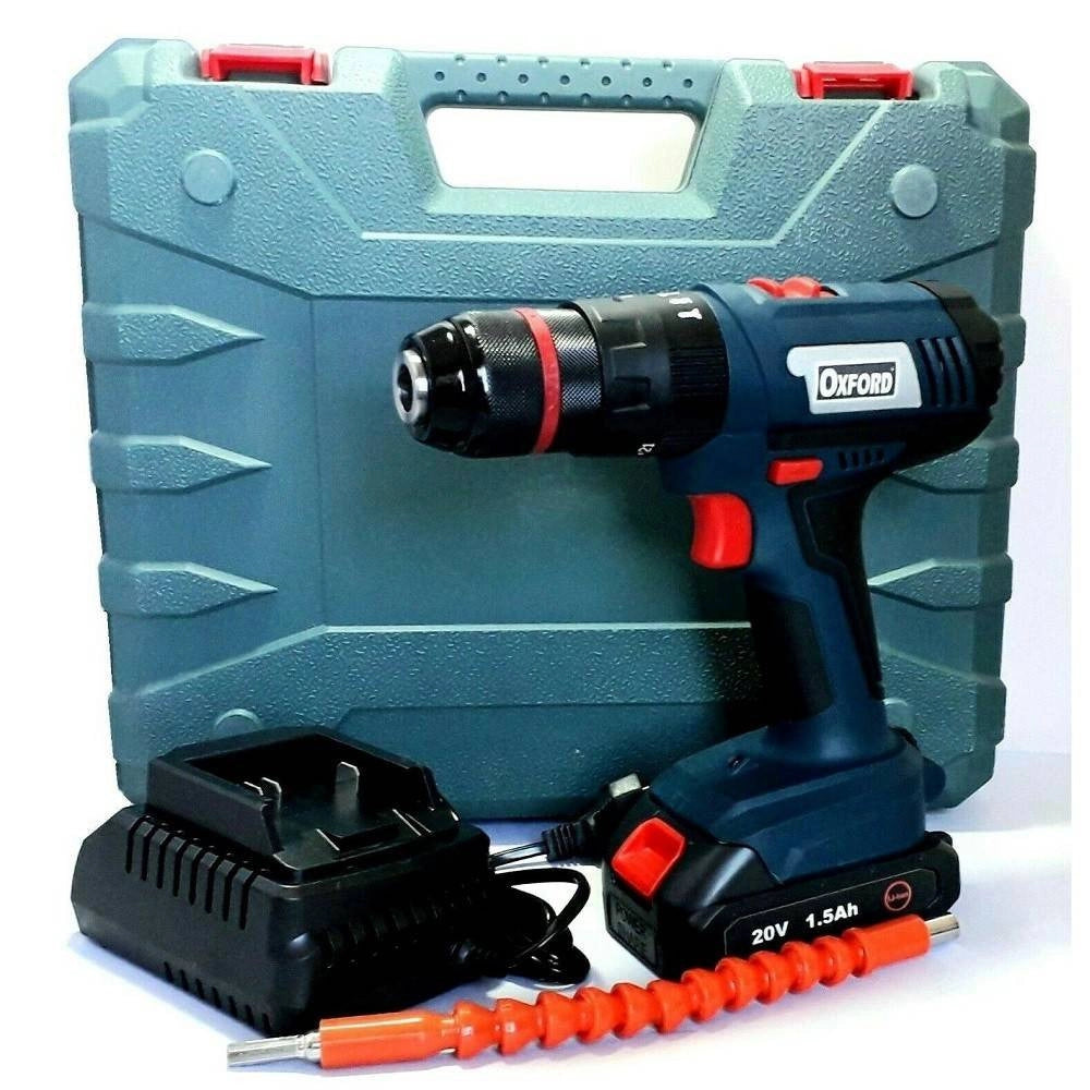 Trade Shop - Trapano Avvitatore A Batteria Litio A Percussione 20v Doppia Batteria + Valigia -