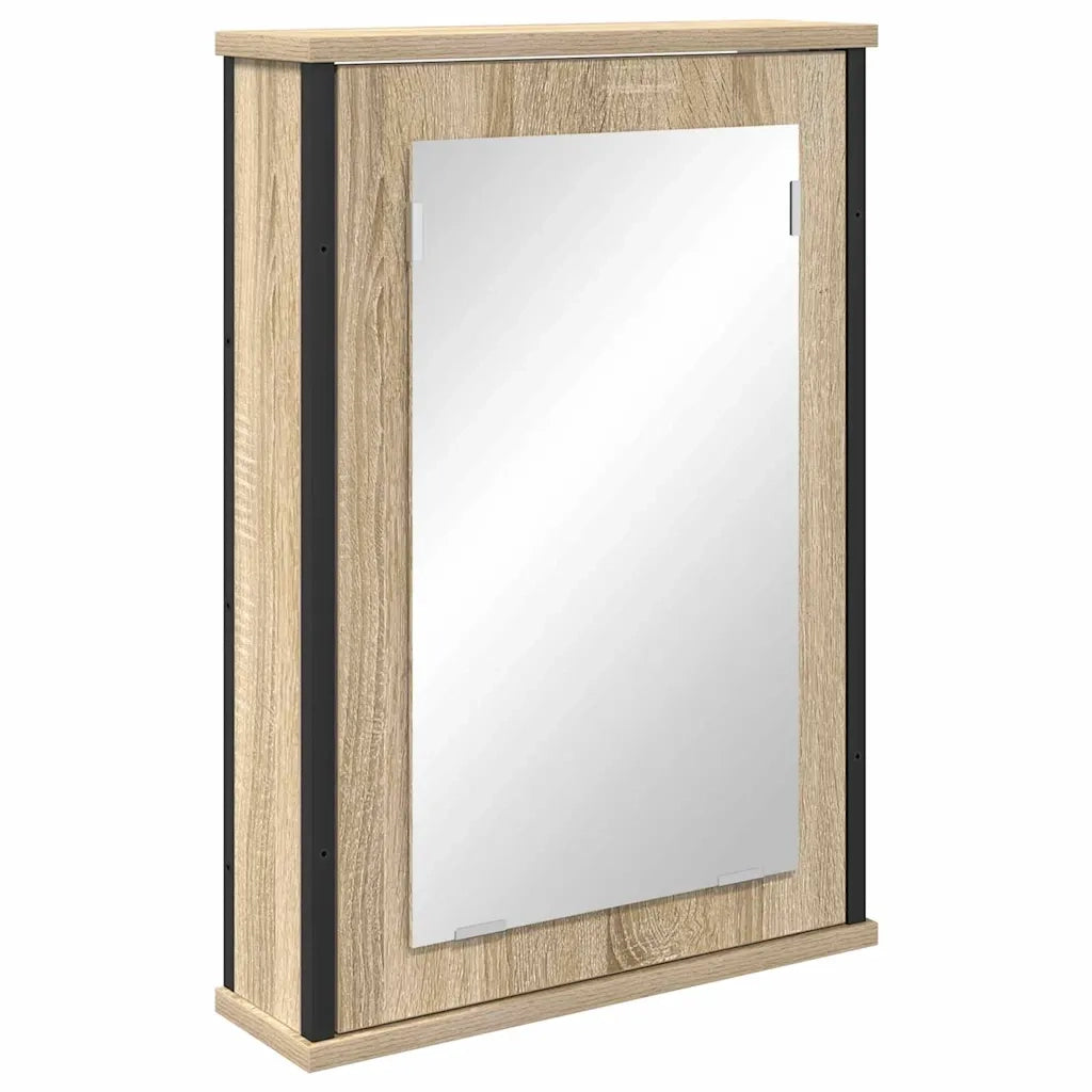 Set di mobili per il bagno con lo scaffale 3 pcs Rovere Sonoma