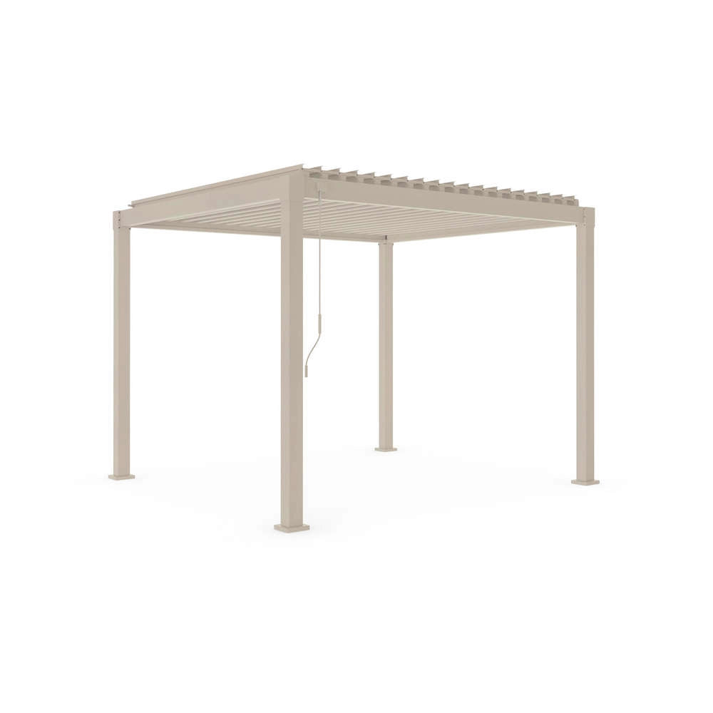 Pergola da Giardino in Acciaio Tetto Lamellare 3x3 Garda Bizzotto