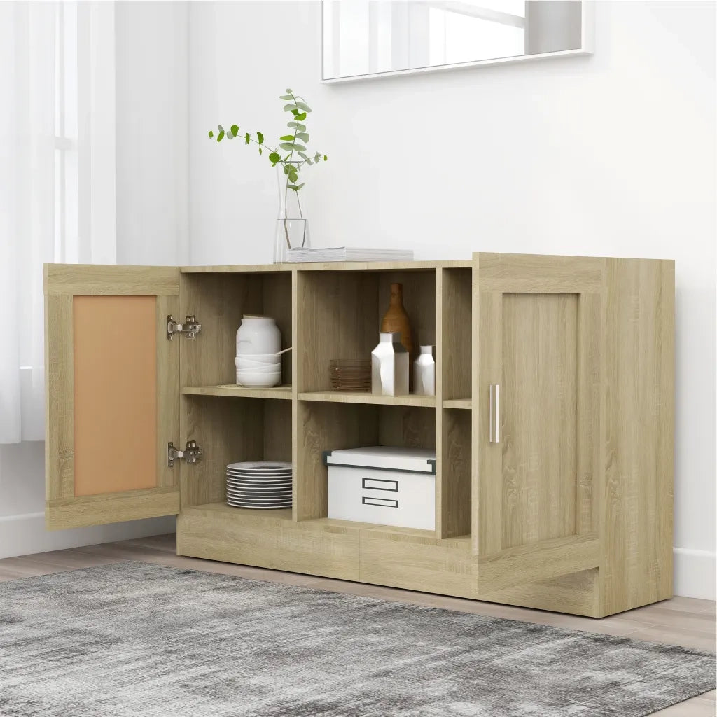 Credenza Rovere Sonoma 120x30,5x70 cm in Legno Multistrato 802780