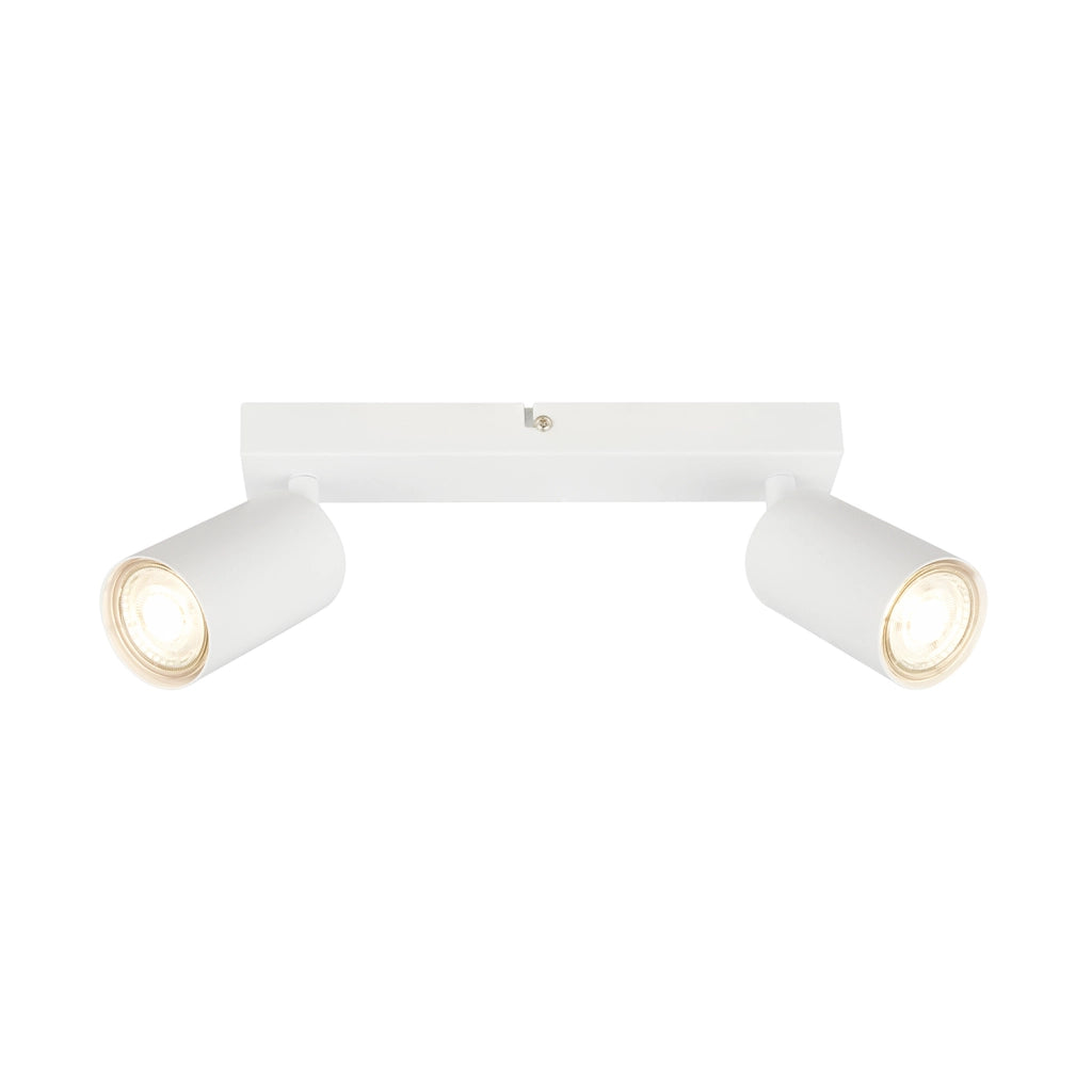 Faretto Moderno Tib Metallo Bianco 2 Luci Gu10