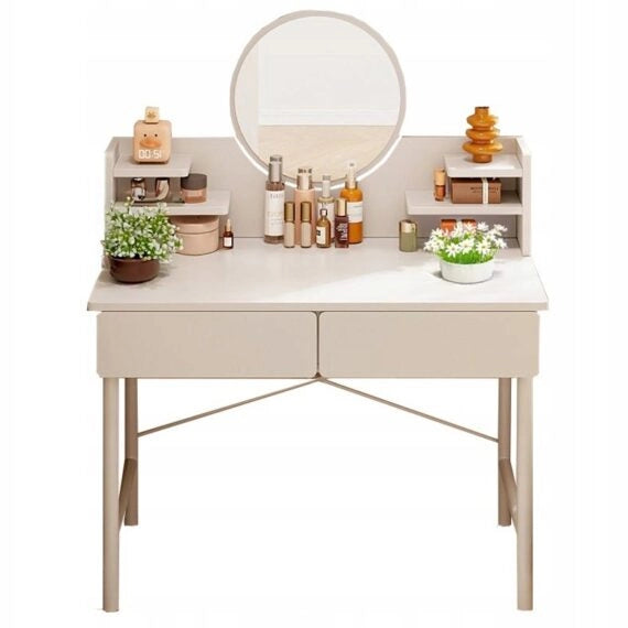 Tavolo da trucco, bianco, 80x40x125,5 cm