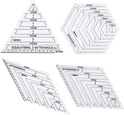 Quadrante 4-Delig a Sei Angoli/Triangolare - Quadrante a 45/60 Gradi - Linea a Sei Angoli - Acrilico - Resistente allo Sfregio/Duraturo - Alta Precisione - Linea a Sei Angoli per Serratura