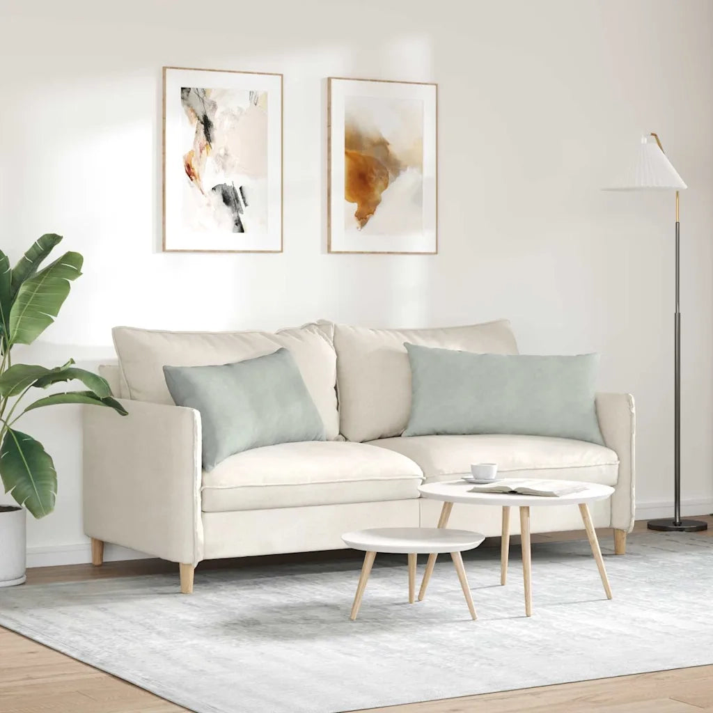 Cuscini da Divano 2 pz | Cuscini per sedie Grigio chiaro 80 x 40 cm