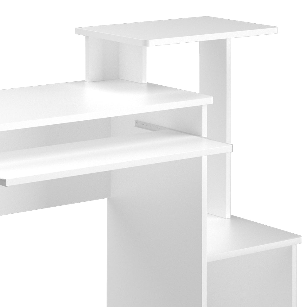 Vicco Scrivania con ripiani Bianco 106 x 40 cm