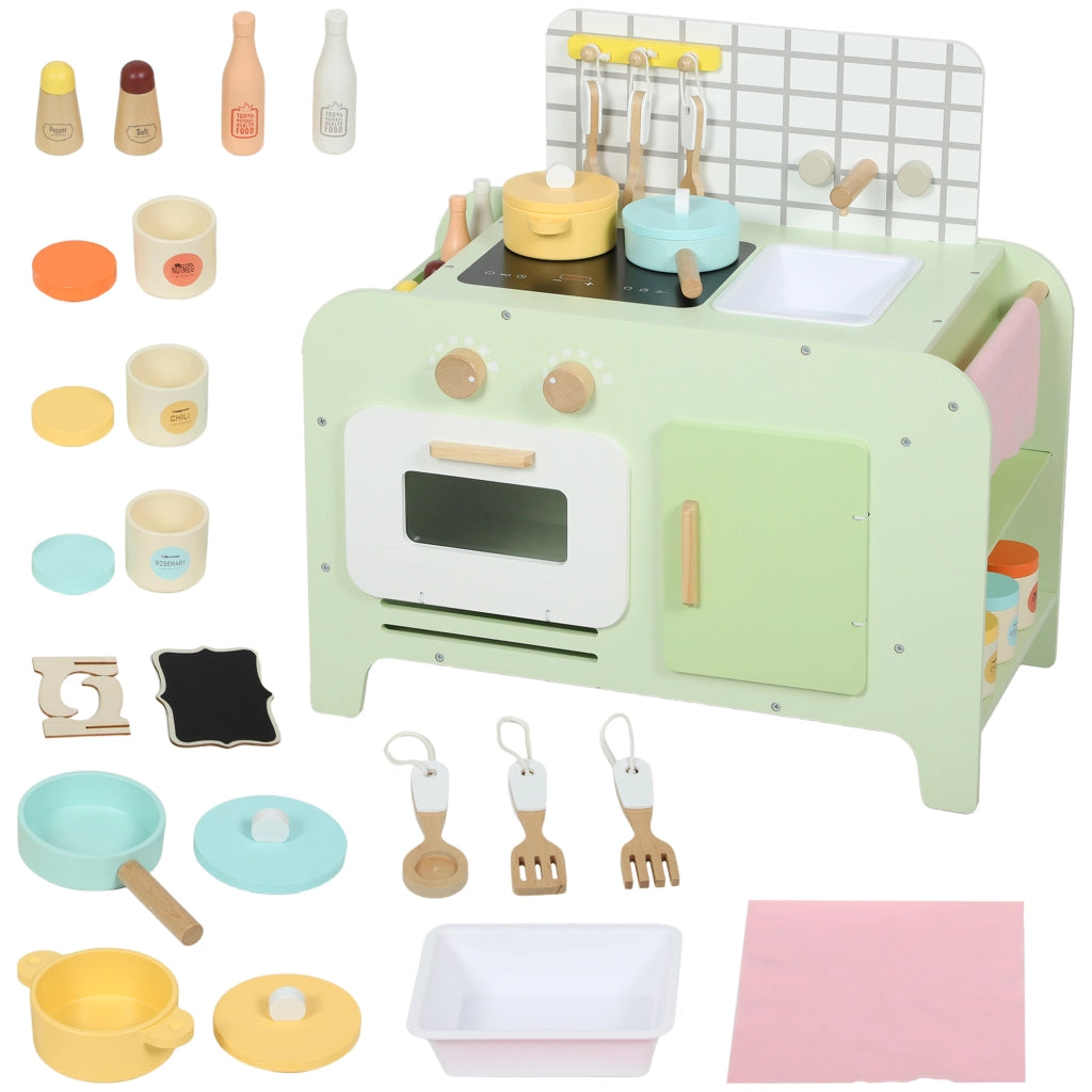 Cucina Giocattolo per Bambini ¨C Minimal ¨C MDF, Verde, 40 cm