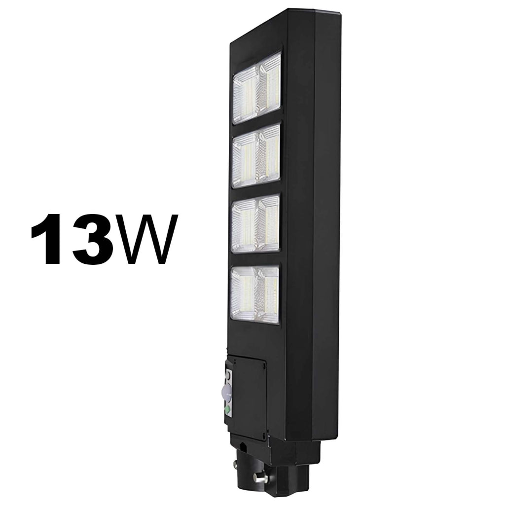Lanterna Solare Esterno LED 13W con Rilevamento Movimento Intelligente IP44 Nero Avizar
